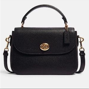 💖Coach Black Leather Satchel